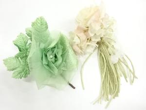 アンティーク　花コサージュ2個セット